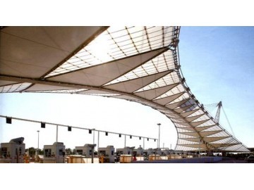 深圳收费站膜结构 华建膜建筑工程的专业供应与服务